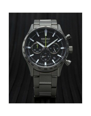 Herrenuhr Seiko SSB413P1 Schwarz Silberfarben