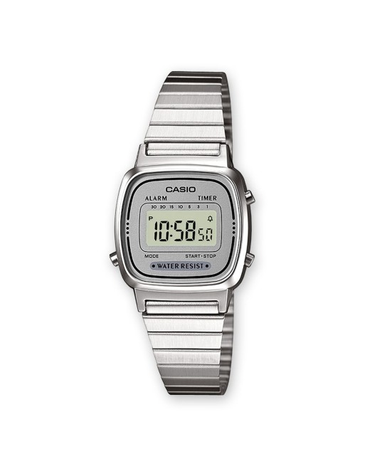 Unisex-Uhr Casio LA670WEA-7EF Grau Silberfarben (Ø 25 mm)