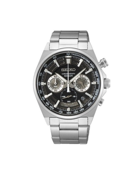 Herreur Seiko SSB397P1 Sort Sølvfarvet