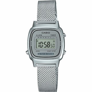 Unisex ur Casio LA670WEM-7EF Sort Sølvfarvet (Ø 25 mm)