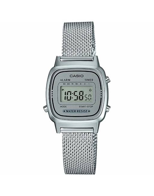 Unisex-Uhr Casio LA670WEM-7EF Schwarz Silberfarben (Ø 25 mm)