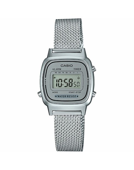 Unisex-Uhr Casio LA670WEM-7EF Schwarz Silberfarben (Ø 25 mm)