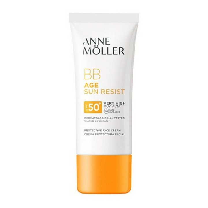 Fugtighedscreme med Farve Âge Sun Rerist BB Cream Anne Möller 90008C (50 ml) SPF	50+ Spf 50 50 ml