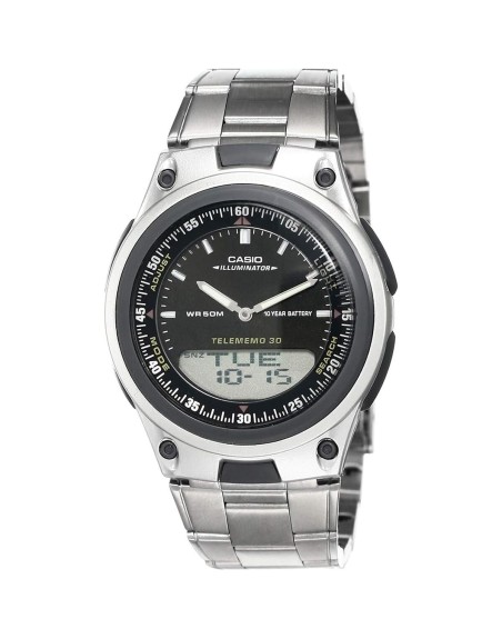 Herreur Casio ILLUMINATOR TELEMEMO 30 Sort Sølvfarvet (Ø 40 mm)