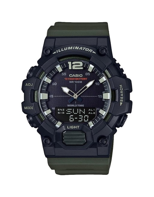 Herrenuhr Casio ILLUMINATOR BLACK - ARMY GREEN (Ø 48 mm)