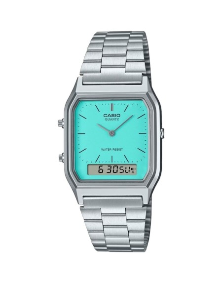 Unisex ur Casio COLLECTION ANA-DIGIT Sølvfarvet