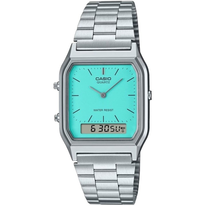 Unisex-Uhr Casio COLLECTION ANA-DIGIT Silberfarben