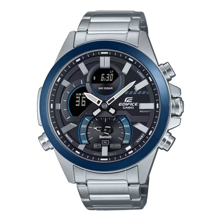 Herreur Casio EDIFICE SPORT Bluetooth® Sort Sølvfarvet (Ø 49 mm)