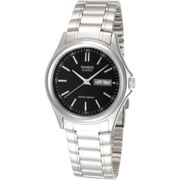Orologio Unisex Casio DATE Nero Argentato (Ø 35 mm)