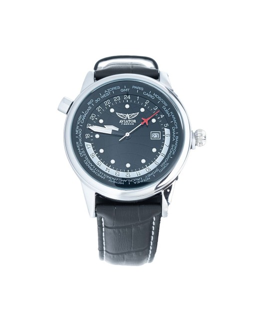 Herrenuhr Aviator AVW6975G354 Schwarz