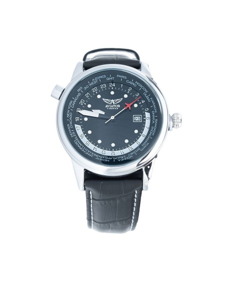 Herrenuhr Aviator AVW6975G354 Schwarz