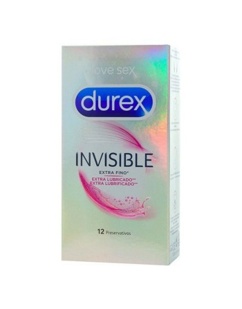 Préservatifs Invisibles Extra Lubrifiés Durex Invisible (12 uds)