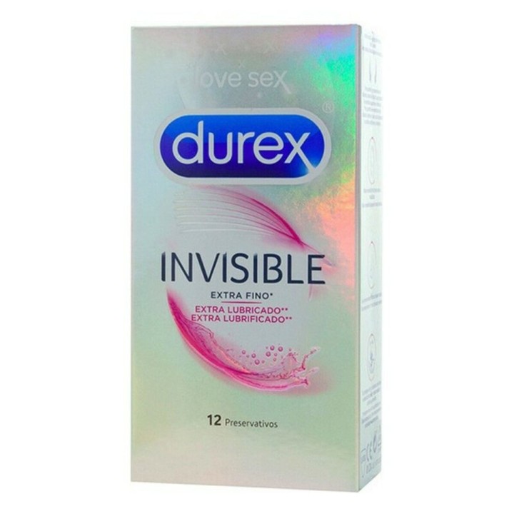 Préservatifs Invisibles Extra Lubrifiés Durex Invisible (12 uds)