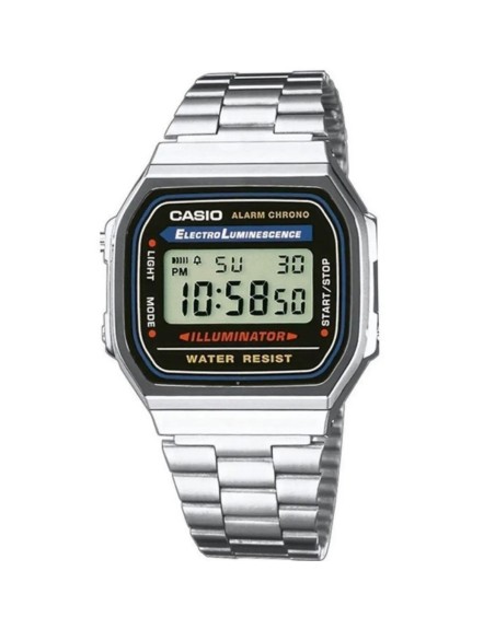 Orologio Unisex Casio A168W-1 Nero Argentato (Ø 36 mm)