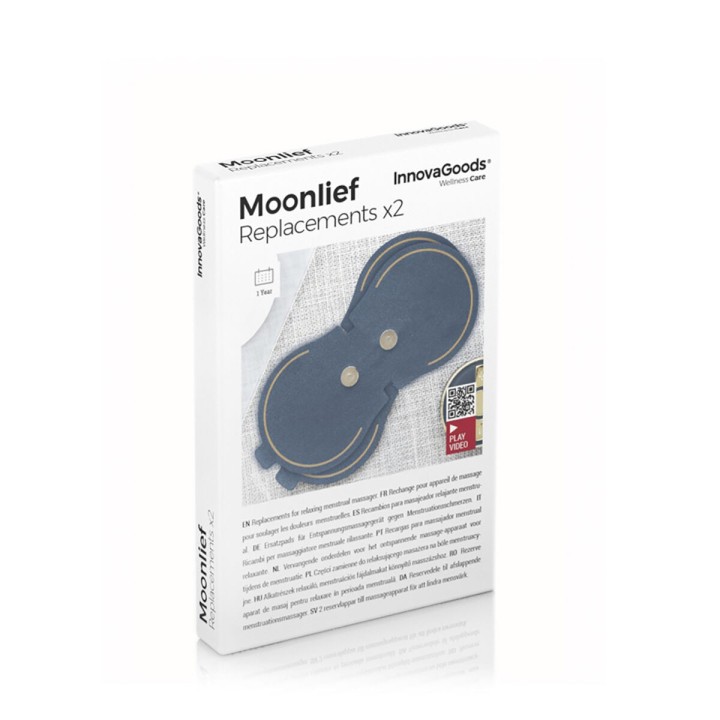 Erstatningslapper til menstruationsafslappende massageapparat Moonlief InnovaGoods (Pakke med 2)