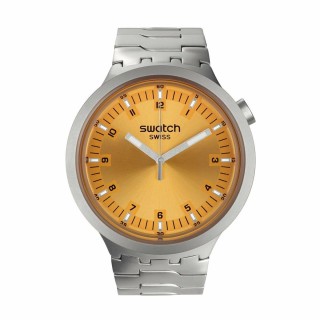 Unisex ur Swatch SB07S103G Gul Sølvfarvet