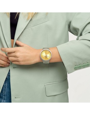 Montre Unisexe Swatch SB07S103G Jaune Argenté