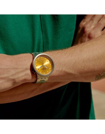 Montre Unisexe Swatch SB07S103G Jaune Argenté