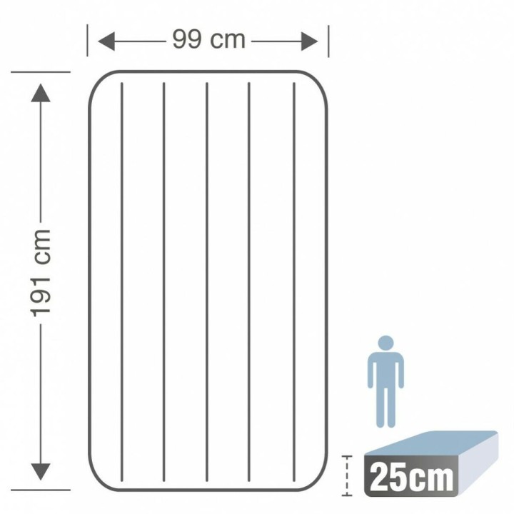 Inflatable Mattress Intex Twin Dura-Beam Prestige Downy 99 x 25 x 191 cm 4 Units