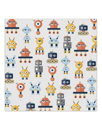 Mascarilla Higiénica de Tela Reutilizable Infantil Robot