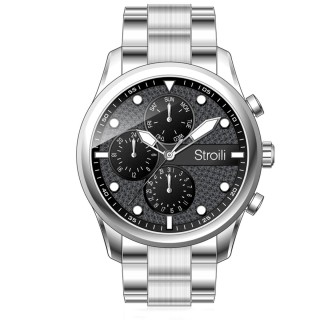 Herreur Stroili 1683278 Sort Sølvfarvet