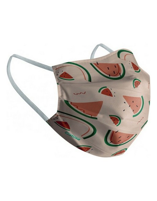 Masque en tissu hygiénique réutilisable 10-12 Ans Pastèque