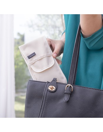 Set de Brochas de Maquillaje de Madera con Funda de Transporte Miset InnovaGoods 5 Unidades