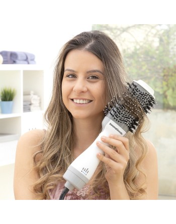 Ionic Dryer and Volumising Brush Volumio InnovaGoods White Grey 1000 W