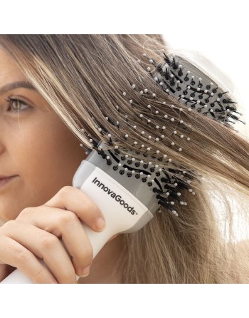 Spazzola agli Ioni Asciugacapelli e Volumizzante Volumio InnovaGoods Bianco Grigio 1000 W