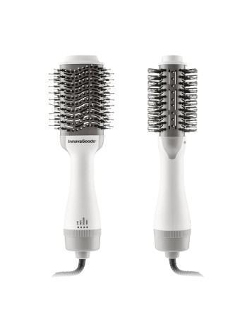 Brosse Volume Sèche-Cheveux Ionique Volumio InnovaGoods Blanc Gris 1000 W