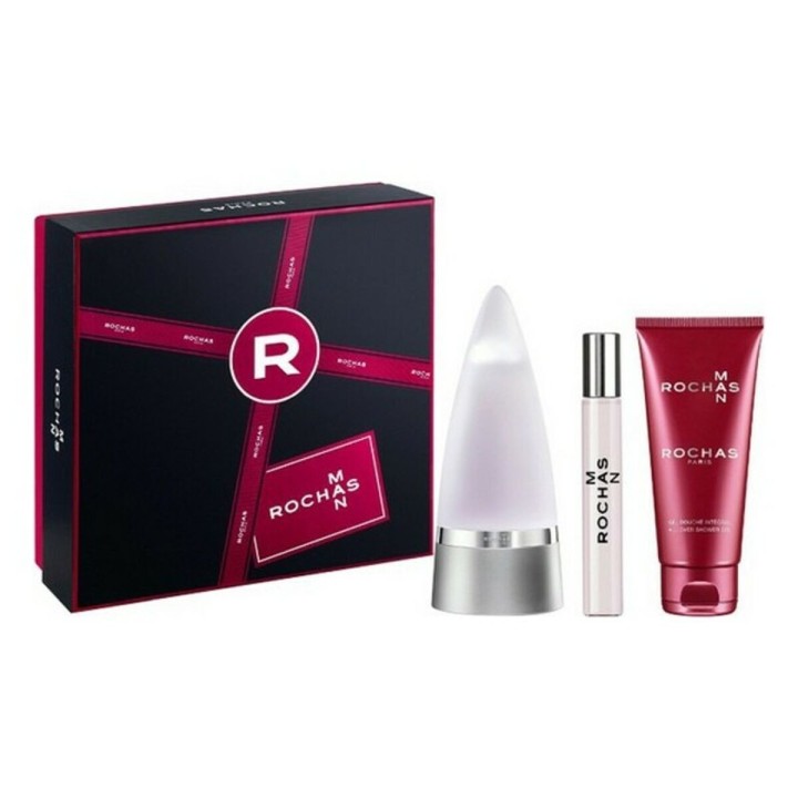 Parfume sæt til mænd Rochas Rochas Rochas EDT (3 pcs) Man Rochas Man 3 Dele