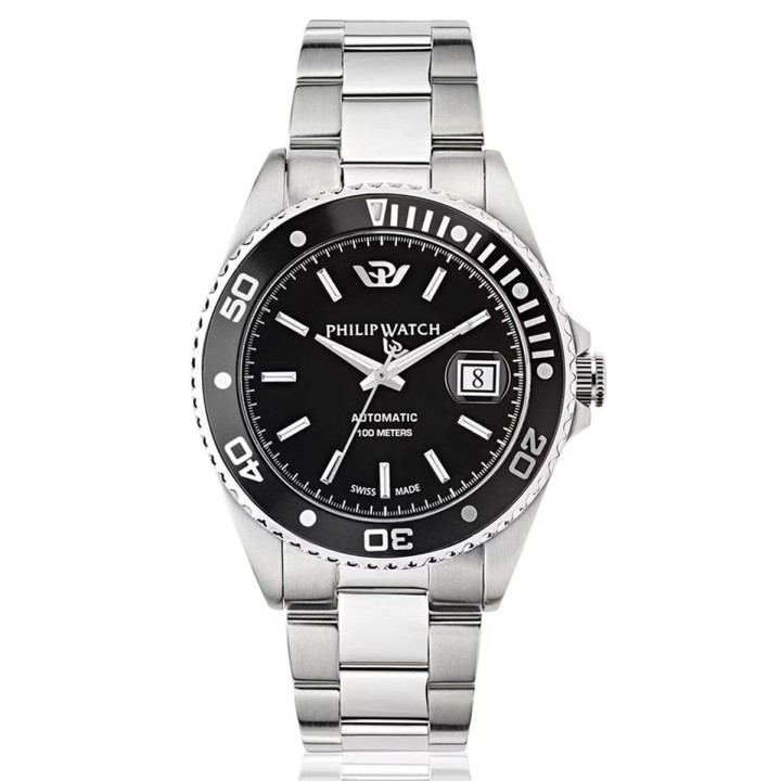 Herreur Philip Watch R8223597026 Sort Sølvfarvet
