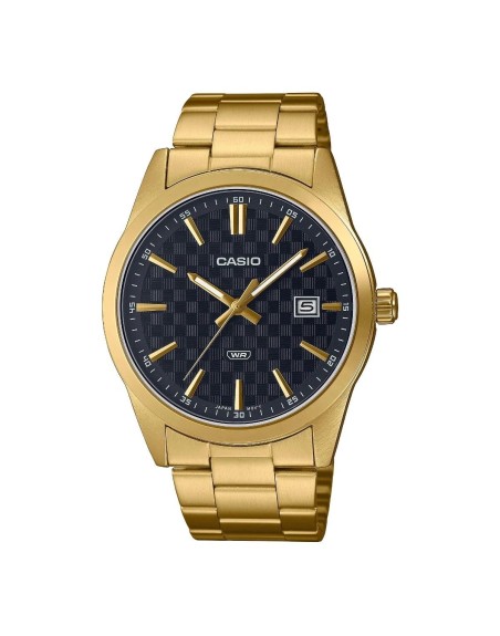 Herrenuhr Casio DATE CARBON LOOK DIAL - GOLD SERIE - BLACK (Ø 41 mm)