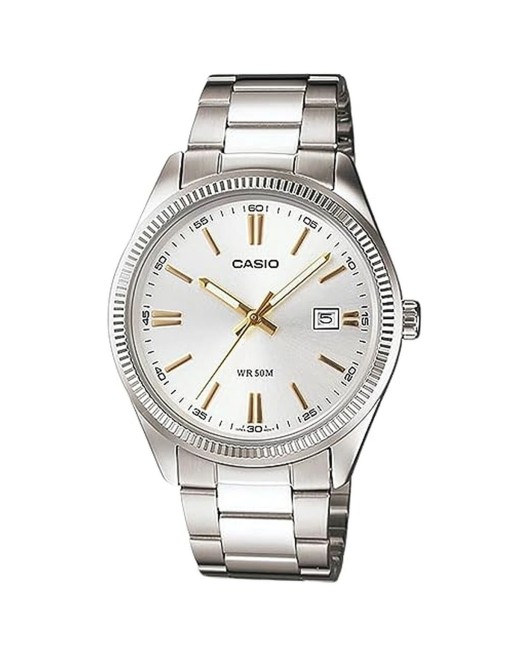 Herrenuhr Casio DATE - SILVER, GOLD INDEXES (Ø 39 mm)