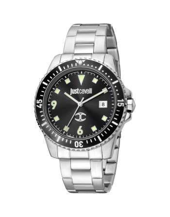 Herrenuhr Just Cavalli JC1G246M0065 Schwarz Silberfarben