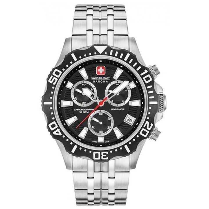 Orologio Uomo Swiss Military Hanowa SM06-5305.04.007 Nero Argentato