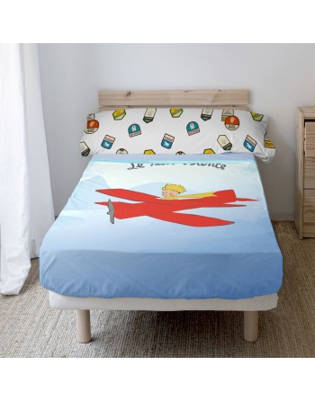 Sengetøj sæt HappyFriday Le Petit Prince Son avion Multifarvet Seng 105 2 Dele