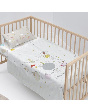Juego de Sábanas HappyFriday Le Petit prince Voyageur  Multicolor Cuna de Bebé 2 Piezas
