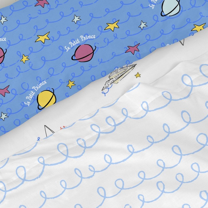 Set di Lenzuola HappyFriday Le Petit Prince Navire  Multicolore Singolo 2 Pezzi
