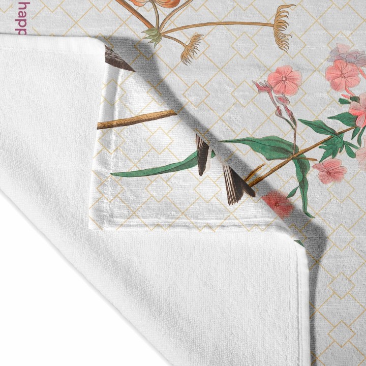 Bath towel HappyFriday Blooming Multicolour 70 x 150 cm