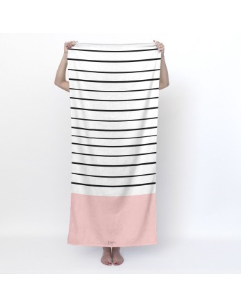 Serviette de toilette HappyFriday Blanc Blush Multicouleur 70 x 150 cm