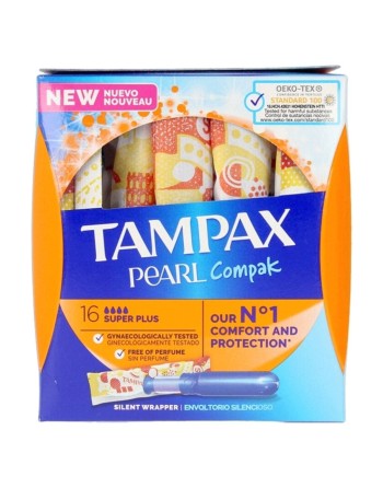 Tampon Super Plus Pearl Compak Tampax Tampax Pearl Compak 16 Stück