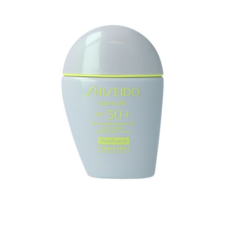 Fugtgivende Creme med Makeupeffekt Sun Care Sports Shiseido SPF50+ (12 g)