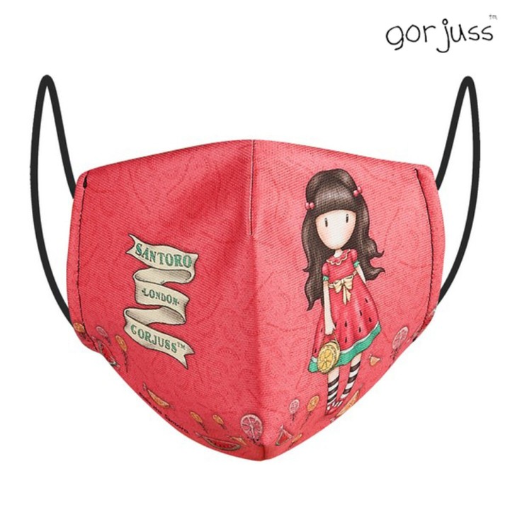 Mascarilla Higiénica de Tela Reutilizable Gorjuss Rojo