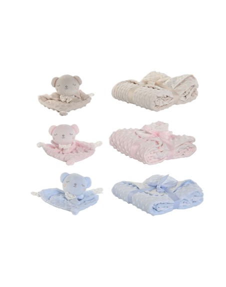 Gavesæt til baby Home ESPRIT Blå Beige Pink Polyester (3 enheder)