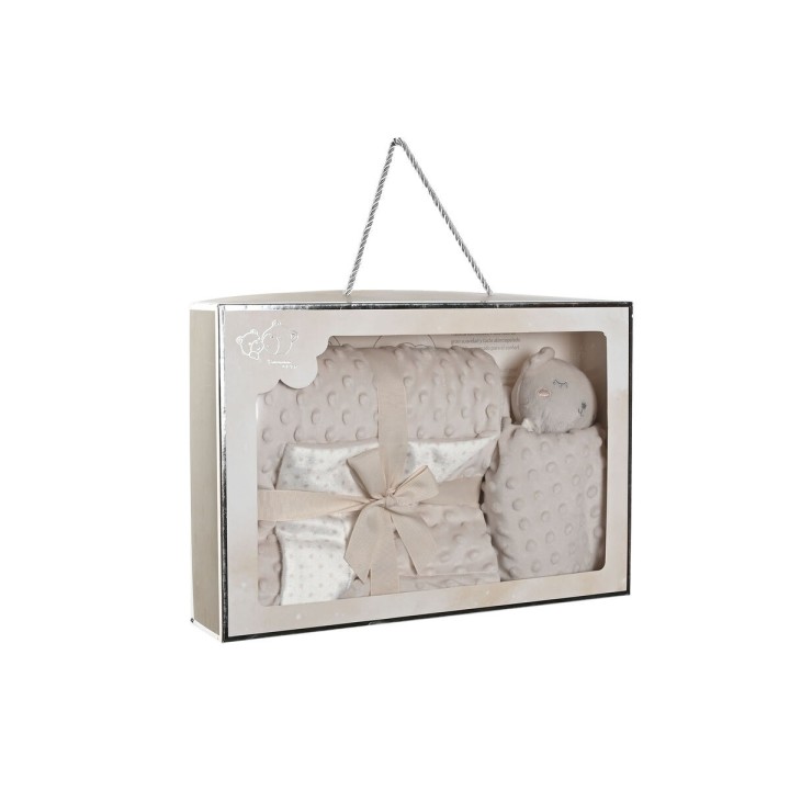 Set Regalo per Neonati Home ESPRIT Azzurro Beige Rosa Poliestere (3 Unità)