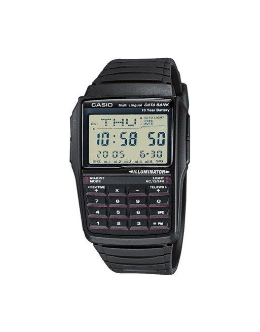 Orologio Uomo Casio DATABANK CALCULATOR Nero Grigio