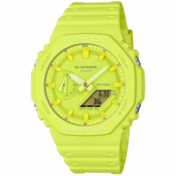 Unisex ur Casio G-Shock GA-2100-9A9ER Gul (Ø 44,5 mm) (45,5 mm)