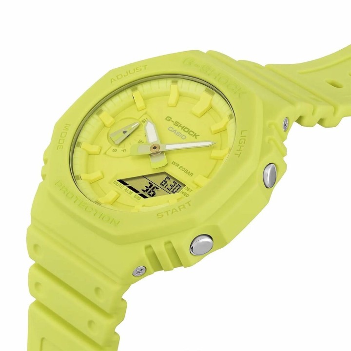 Unisex ur Casio G-Shock GA-2100-9A9ER Gul (Ø 44,5 mm) (45,5 mm)
