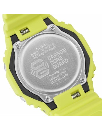 Unisex ur Casio G-Shock GA-2100-9A9ER Gul (Ø 44,5 mm) (45,5 mm)